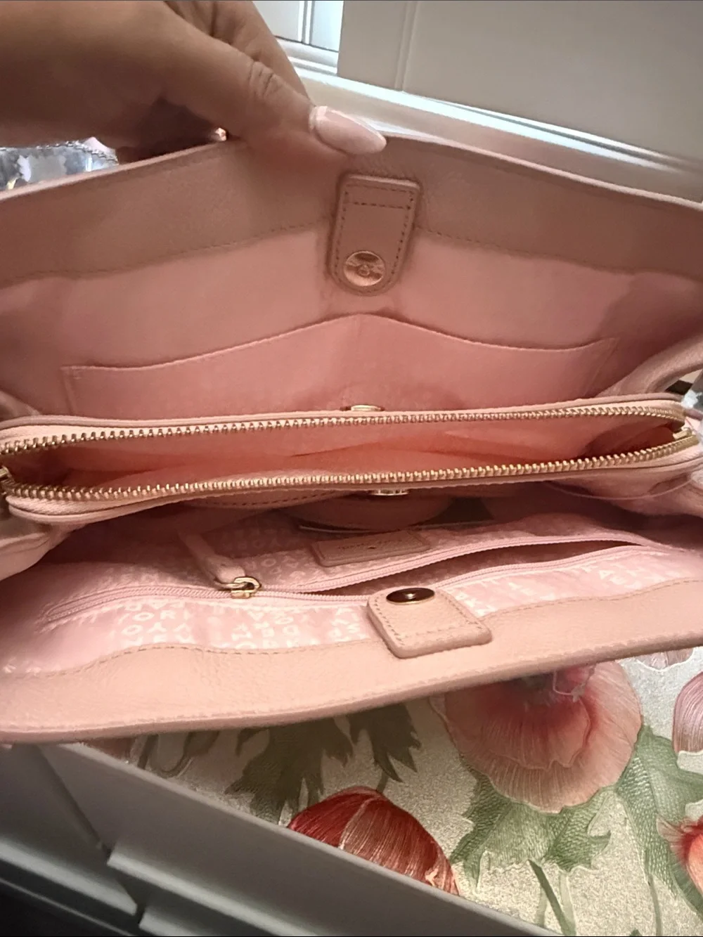kate spade Dusty Pink Pebbled Leather Tote - Picture 2 of 3